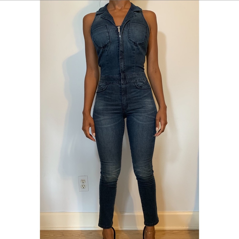BEBE Jean Jumpsuit